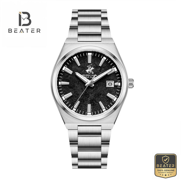 Beverly Hills Polo Club BP3851X.350 Men's Black Mother of Pearl Dial Front View - Beater