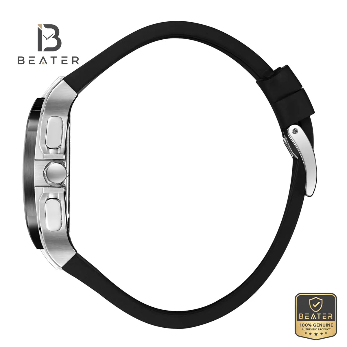 Beverly Hills Polo Club BP3854X.351 Black Leather Strap & Buckle Detail - Beater