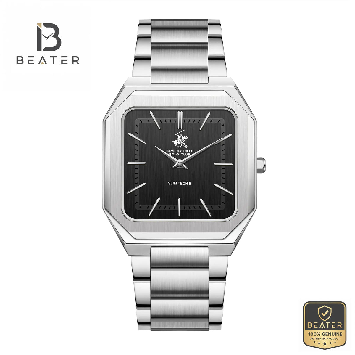 Beverly Hills Polo Club BP3864X.350 Men's Gun Black Dial Watch Front View - Beater Main image