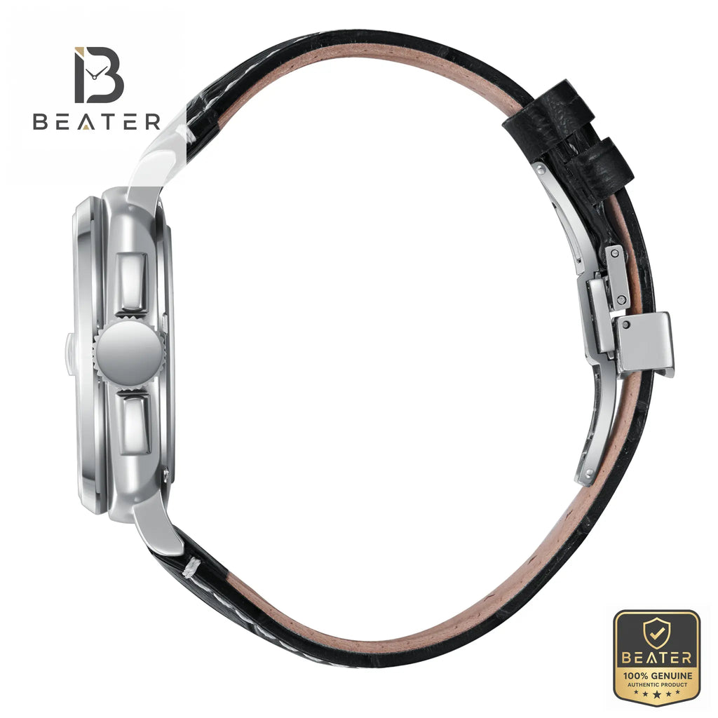 Beverly Hills Polo Club BP3867X.351 Black Leather Band & Butterfly Buckle Detail - Beater