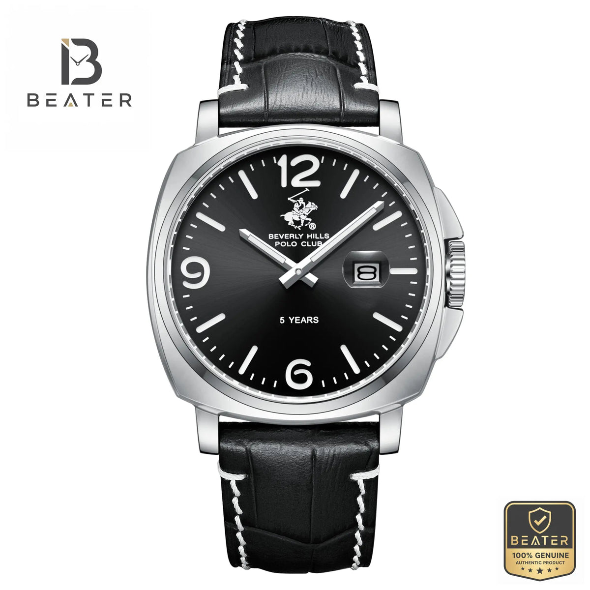 Beverly Hills Polo Club BP3867X.351 Men's Gun Black Dial Watch Front View - Beater