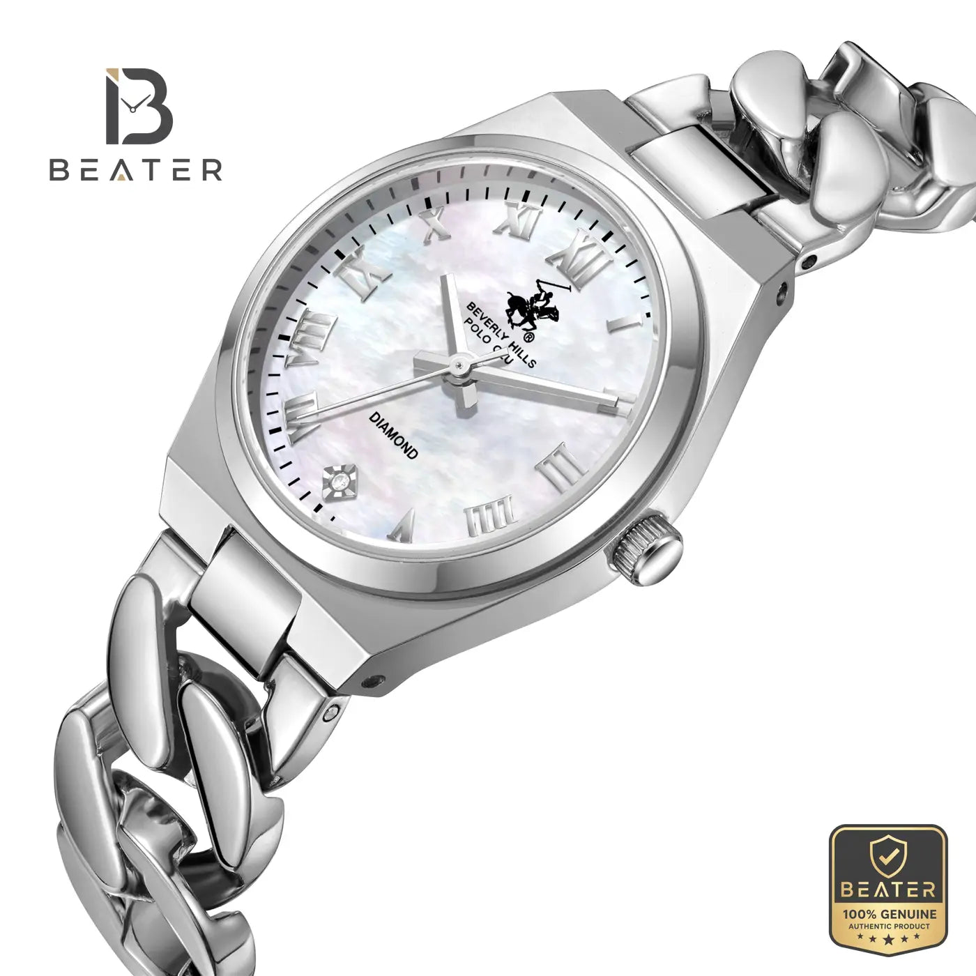 Beverly Hills Polo Club BP3879C.320 Women's White Mother of Pearl Steel Bracelet Watch Secondary image