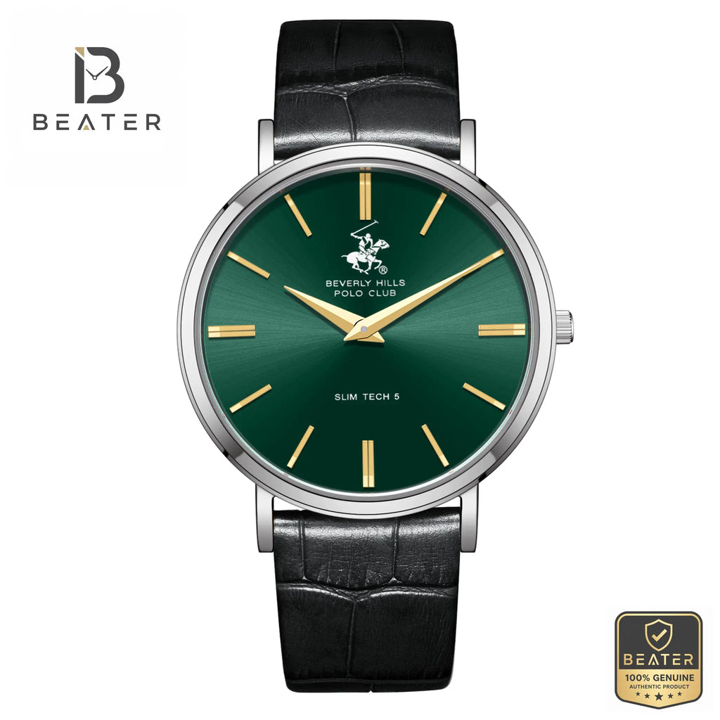 Beverly Hills Polo Club BP3885X.371 Men's Green Dial Watch Front View - Beater