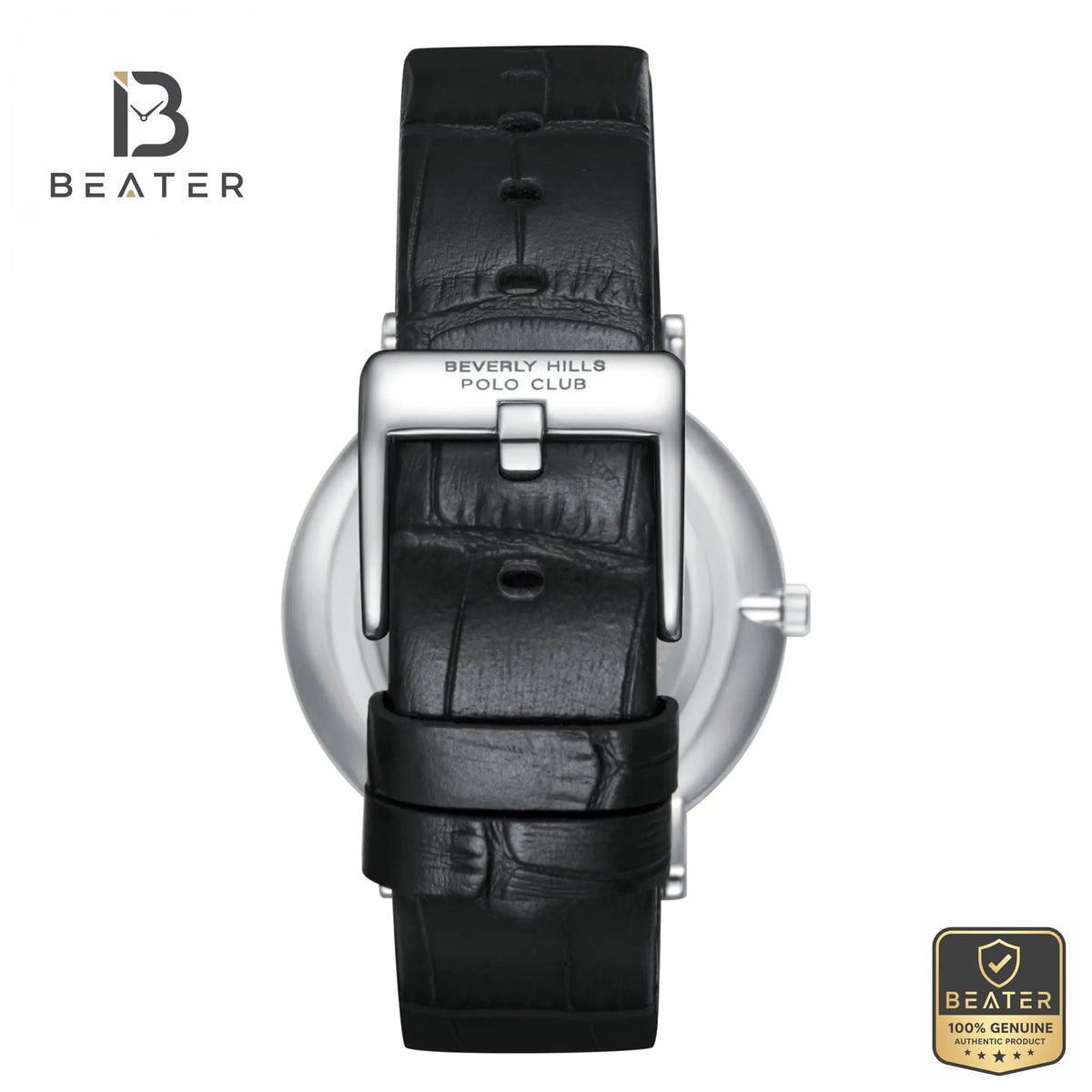 Beverly Hills Polo Club BP3885X.371 Men's Green Leather Strap Watch View 4 - Beater