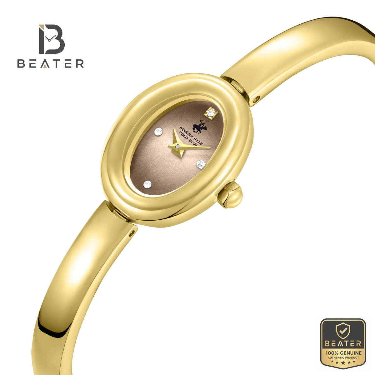 Beverly Hills Polo Club BP3889C.140 Gold Steel Band & IP Gold Case Profile - Beater