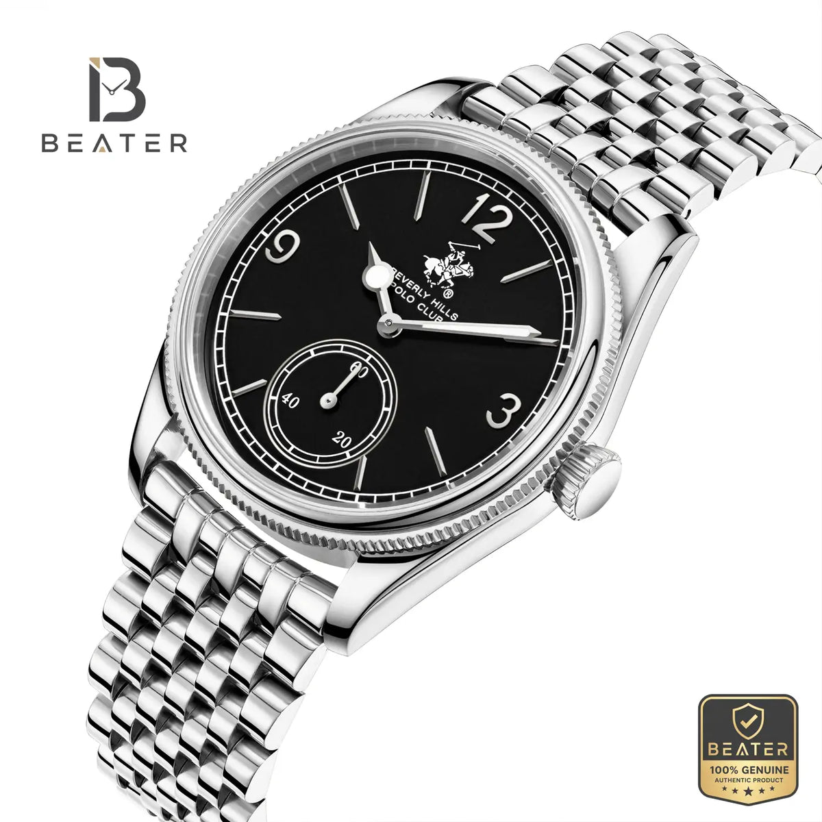 Beverly Hills Polo Club BP3890X.350 Black Dial Case and Bezel Profile - Beater