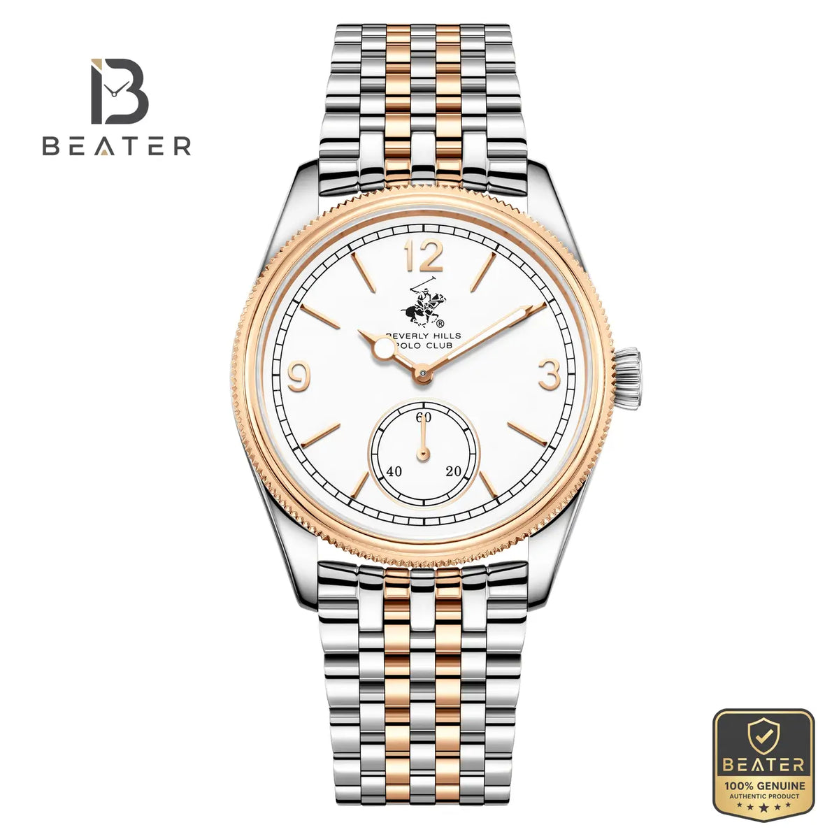 Beverly Hills Polo Club BP3890X.530 Men's Silver Dial Watch Front View - Beater