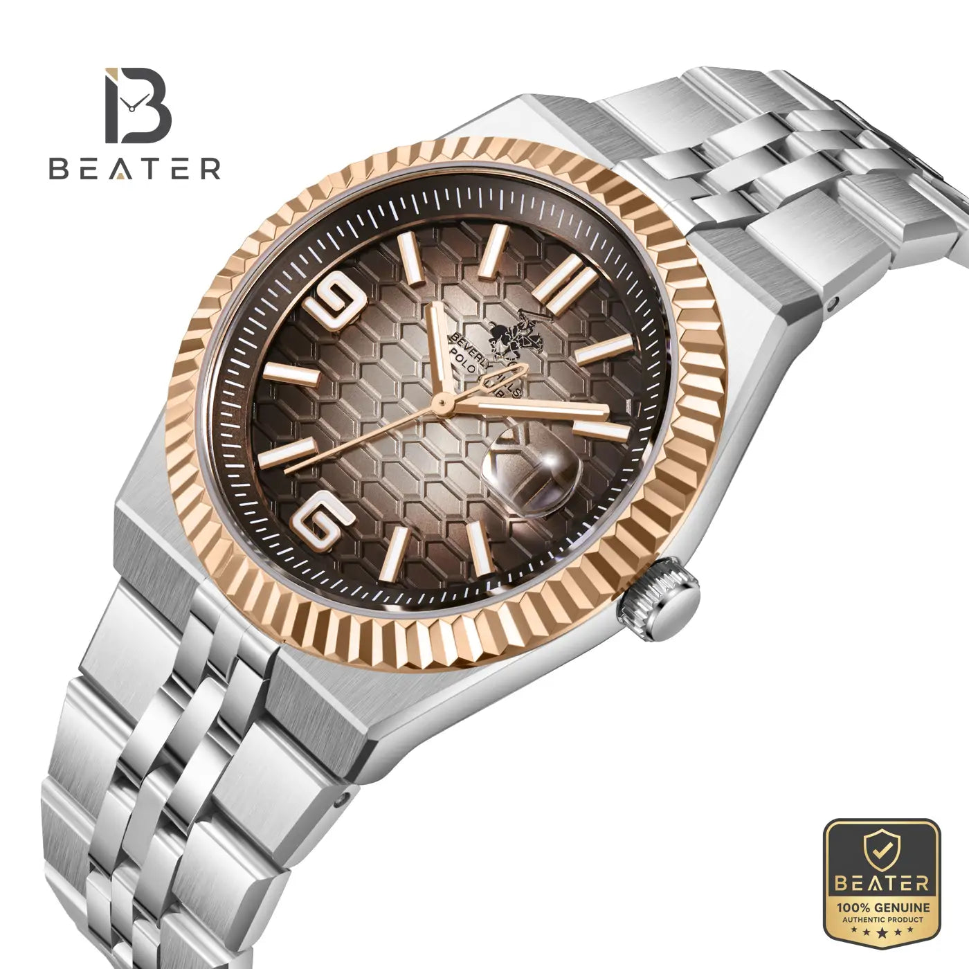 Beverly Hills Polo Club BP3891X.560 Men's Dark Brown Steel Bracelet Watch Secondary image