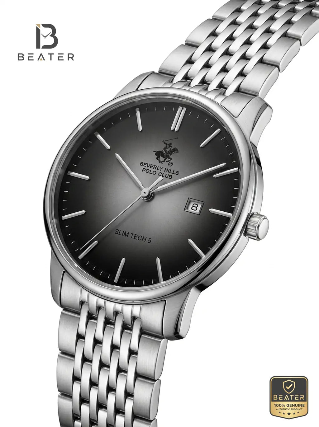 Beverly Hills Polo Club BP3895X.350 Men's Steel Bracelet Watch Side View - Beater