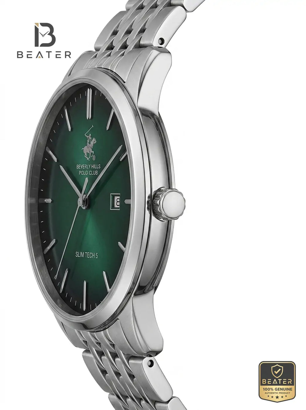 Beverly Hills Polo Club BP3895X.370 Dark Green Dial Case & Bezel Profile - Beater
