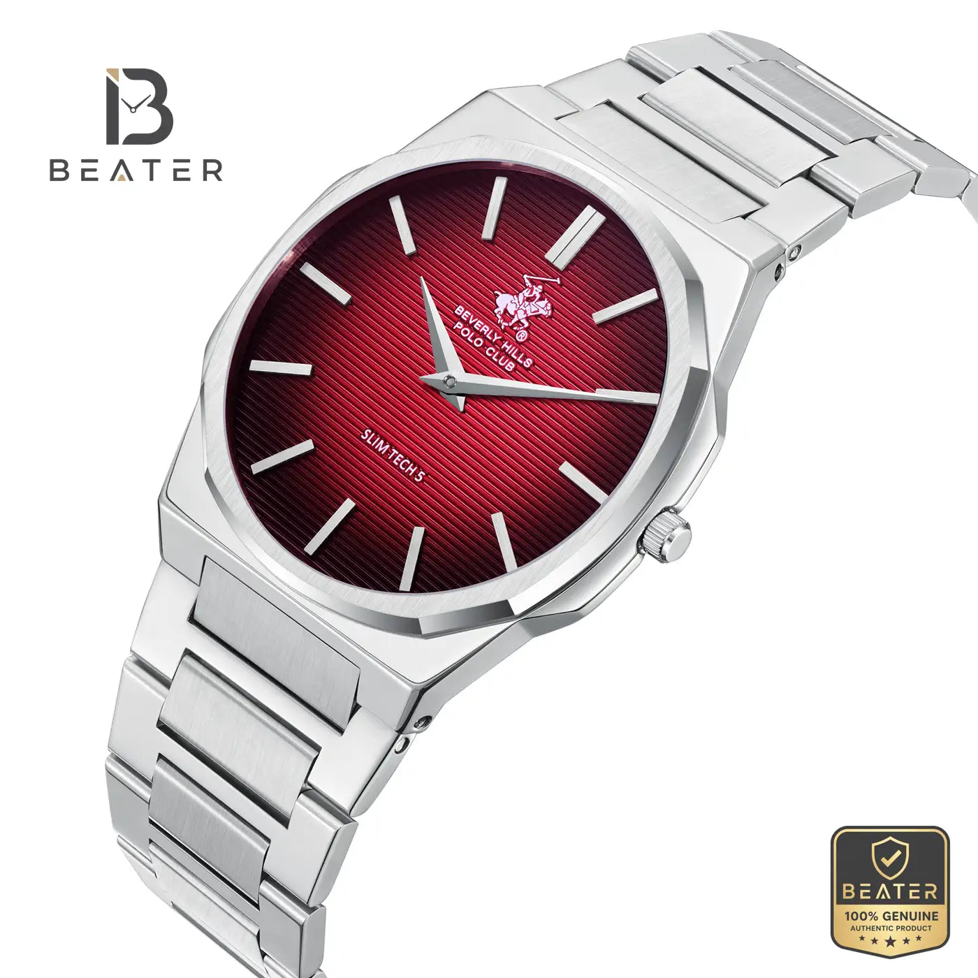 Beverly Hills Polo Club BP3897X.380 Men's Red Steel Bracelet Watch Secondary image