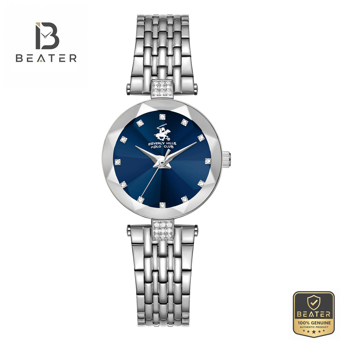 Beverly Hills Polo Club BP3899X.390 Women's Watch Front Dark Blue Dial View - Beater