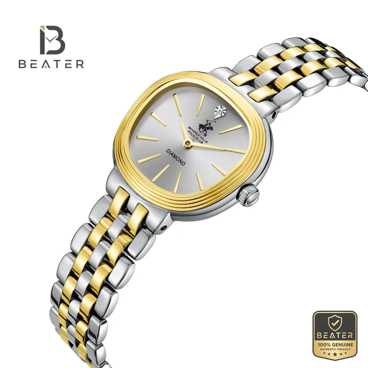 Beverly Hills Polo Club BP3903C.230 Women's Silver Dial Case and Bezel Profile - Beater