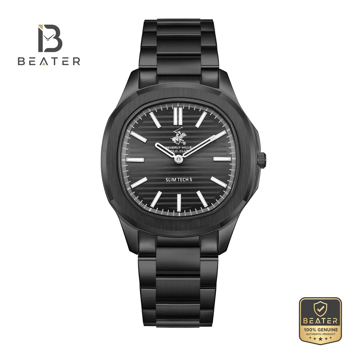 Beverly Hills Polo Club BP3906X.050 Men's Gun Black Dial Watch Front View - Beater Main image