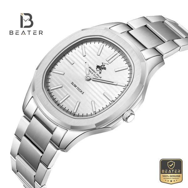 Beverly Hills Polo Club BP3906X.330 Silver Dial Case and Bezel Profile - Beater