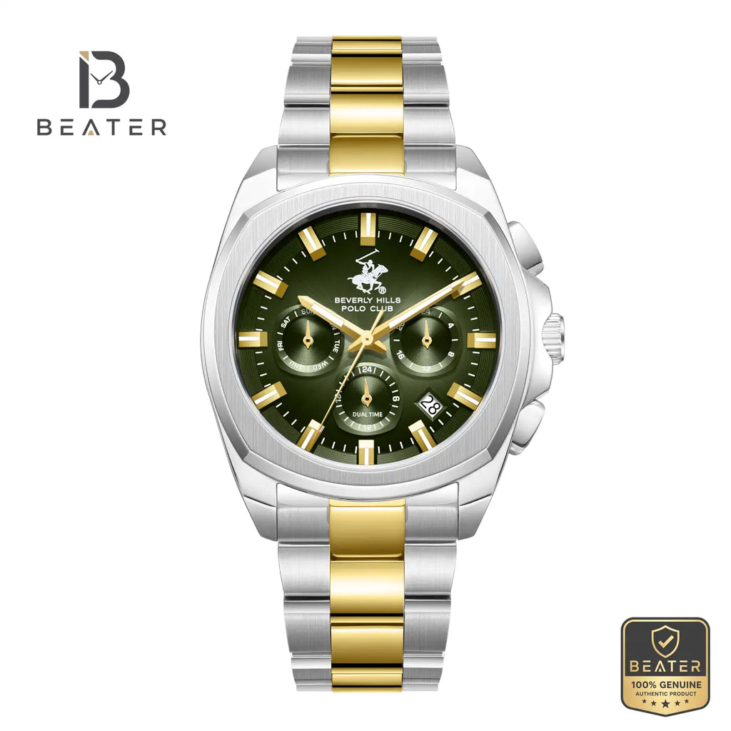 Beverly Hills Polo Club BP3907X.270 Men's Dark Green Dial Watch Front View - Beater