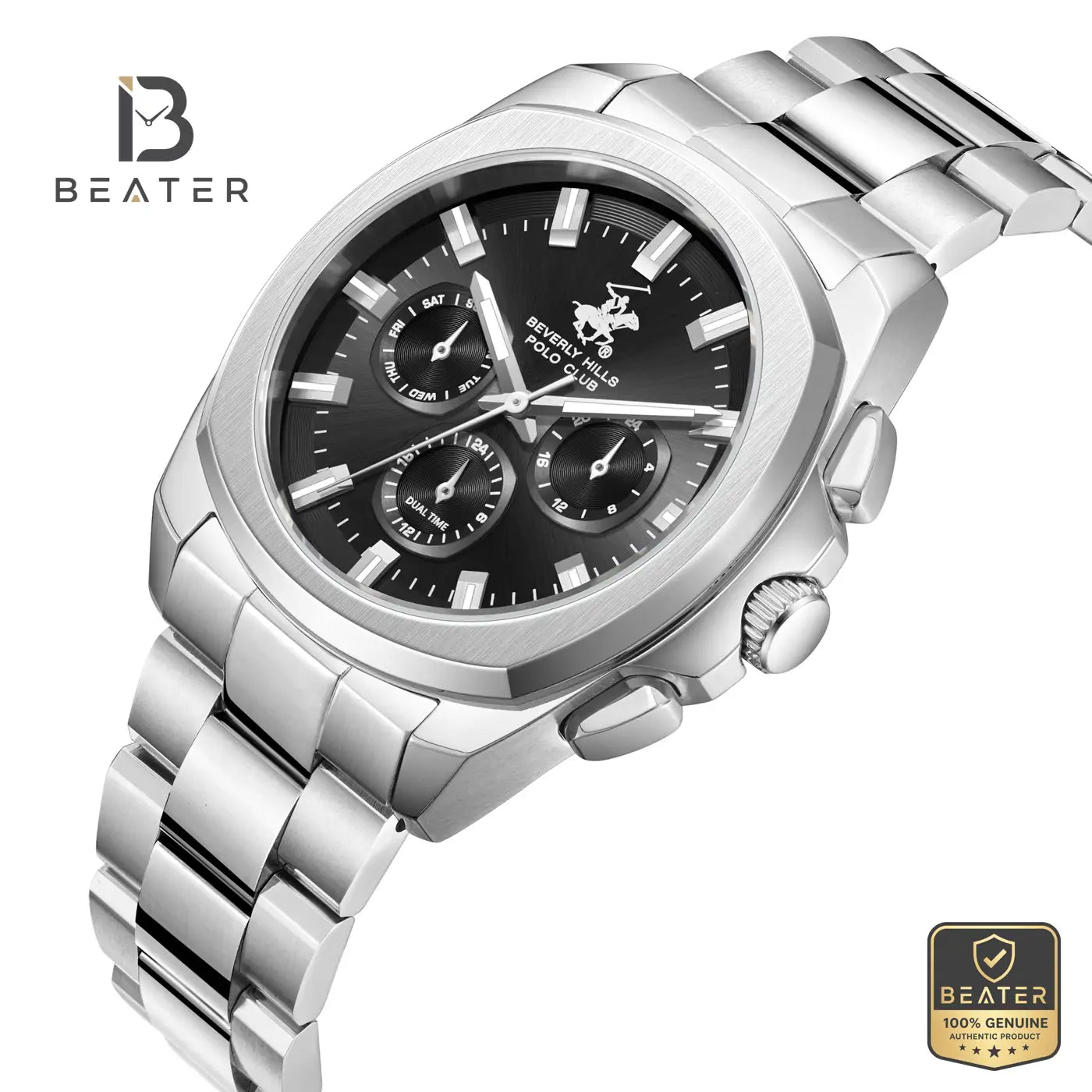 Beverly Hills Polo Club BP3907X.350 Men's Gun Black Steel Bracelet Watch Secondary image