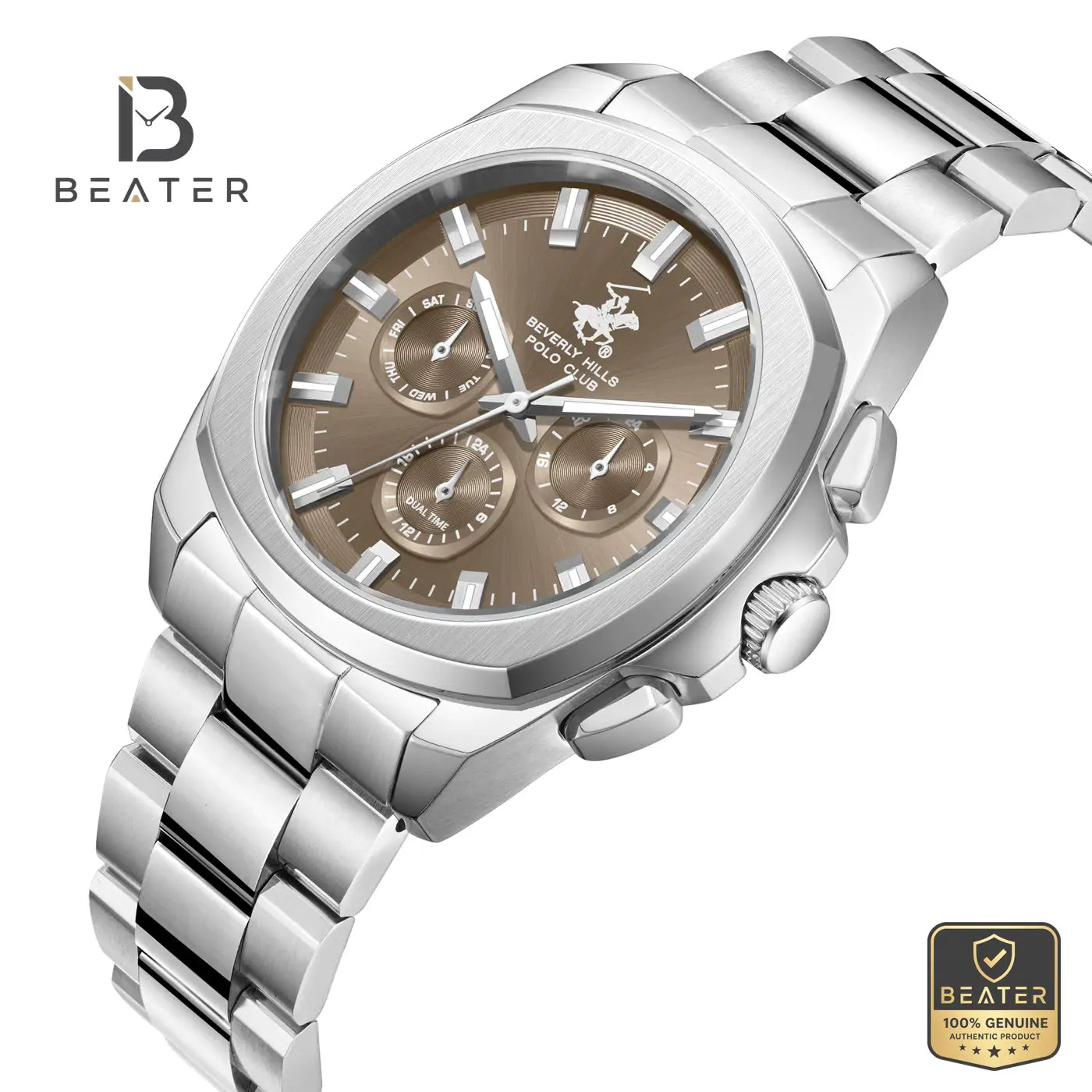 Beverly Hills Polo Club BP3907X.360 Men's Beige Steel Bracelet Watch Secondary image