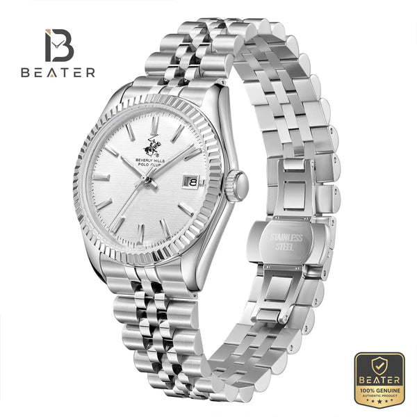 Beverly Hills Polo Club BP3911X.330 Silver Dial Case and Bezel Profile - Beater