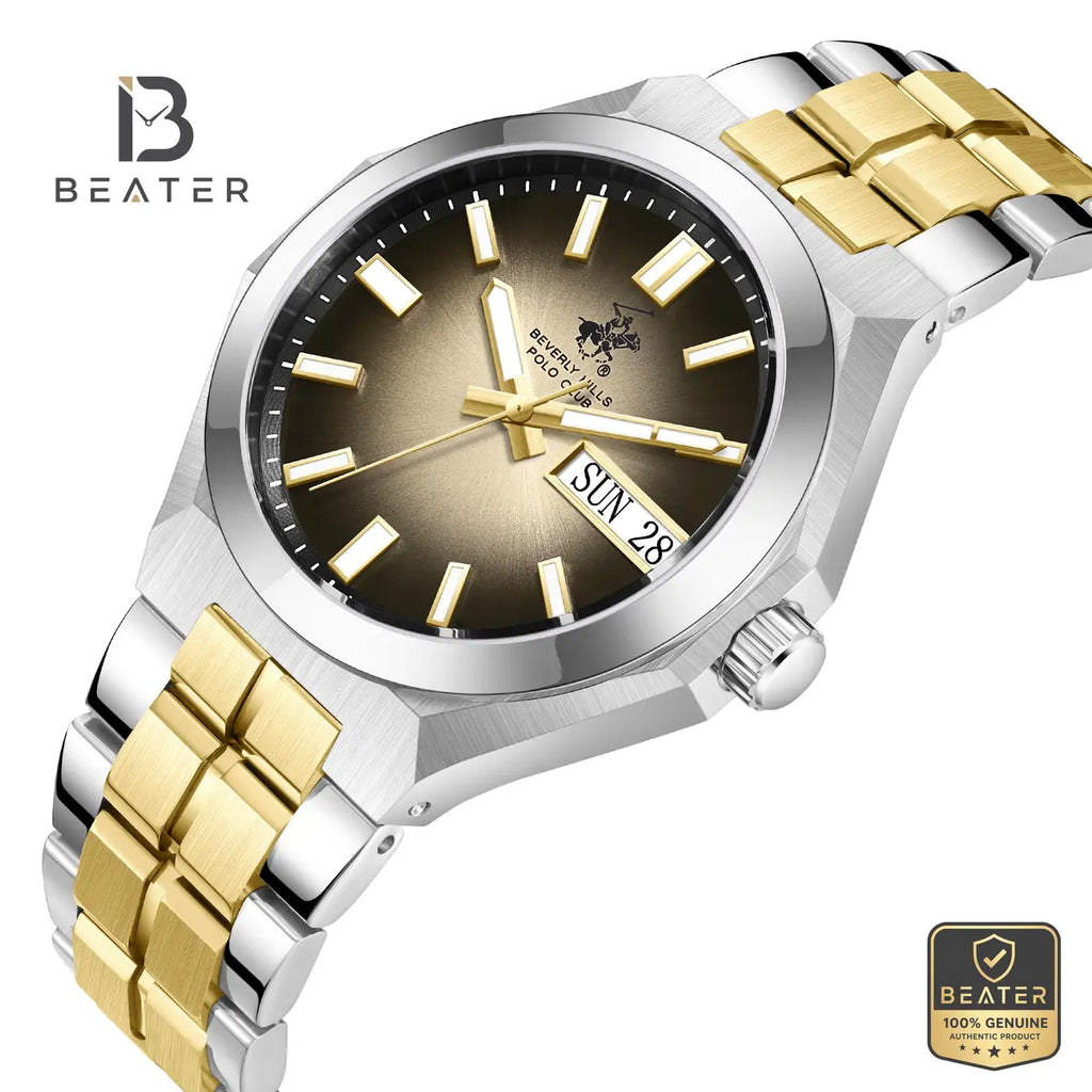 Beverly Hills Polo Club BP3912X.250 Gold Dial Case and Bezel Profile - Beater