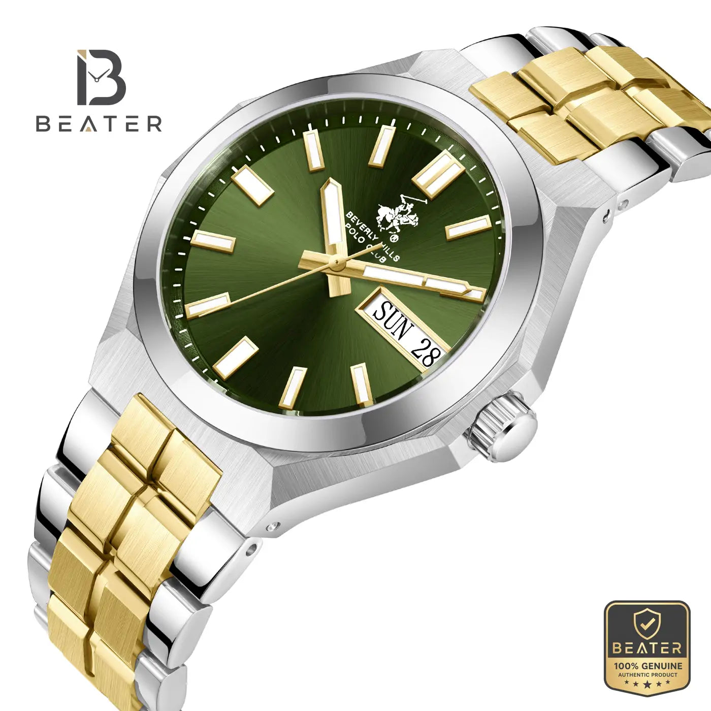Beverly Hills Polo Club BP3912X.270 Men's Dark Green Steel Bracelet Watch Secondary image