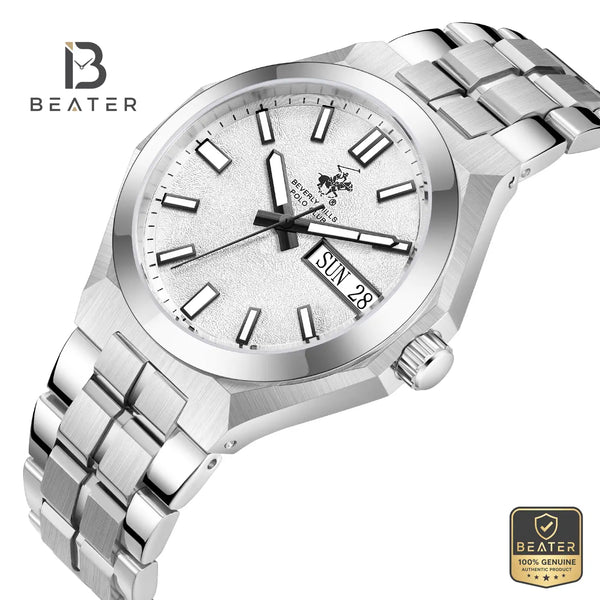 Beverly Hills Polo Club BP3912X.330 Silver Dial Case & Bezel Profile - Beater