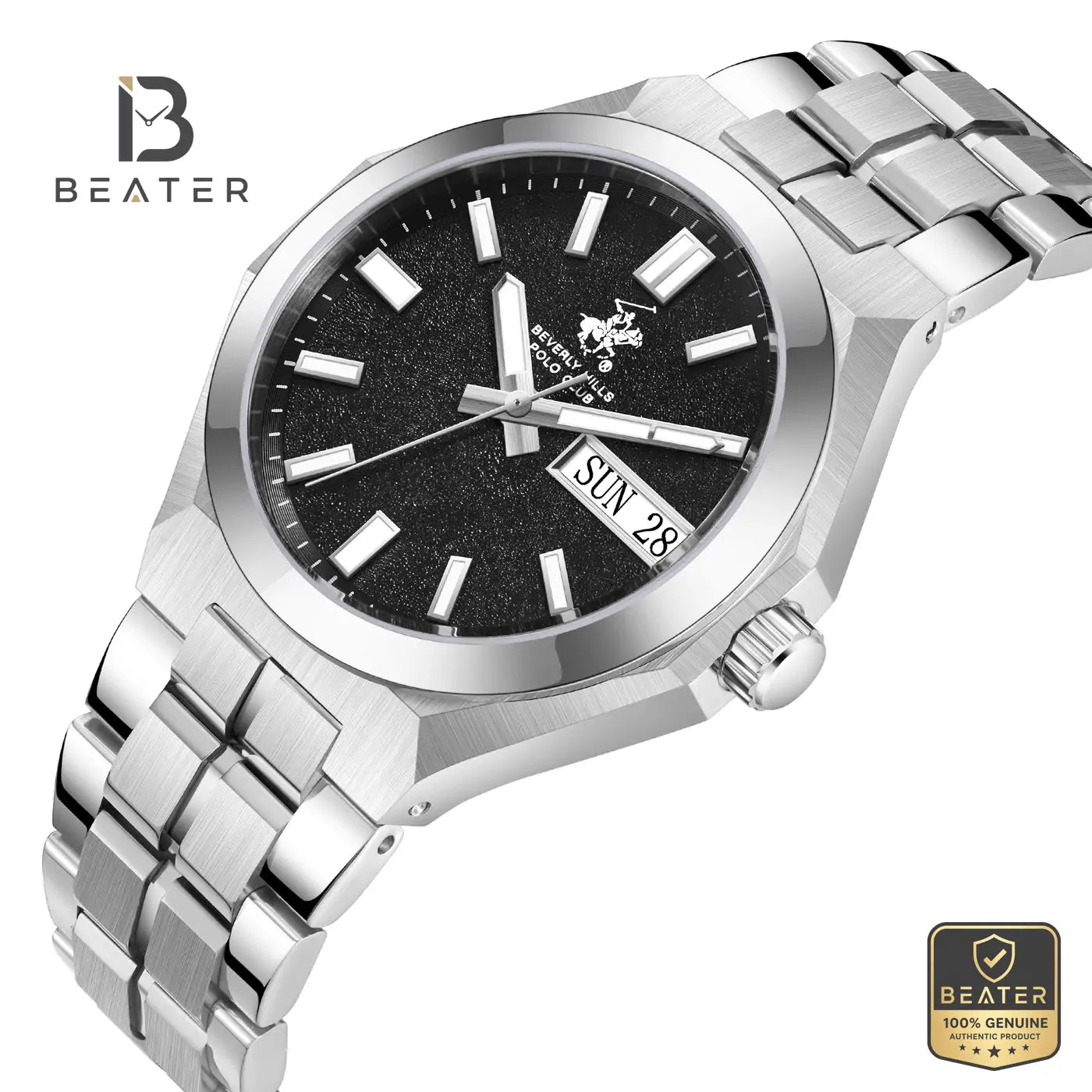 Beverly Hills Polo Club BP3912X.350 Men's Gun Black Steel Bracelet Watch Secondary image