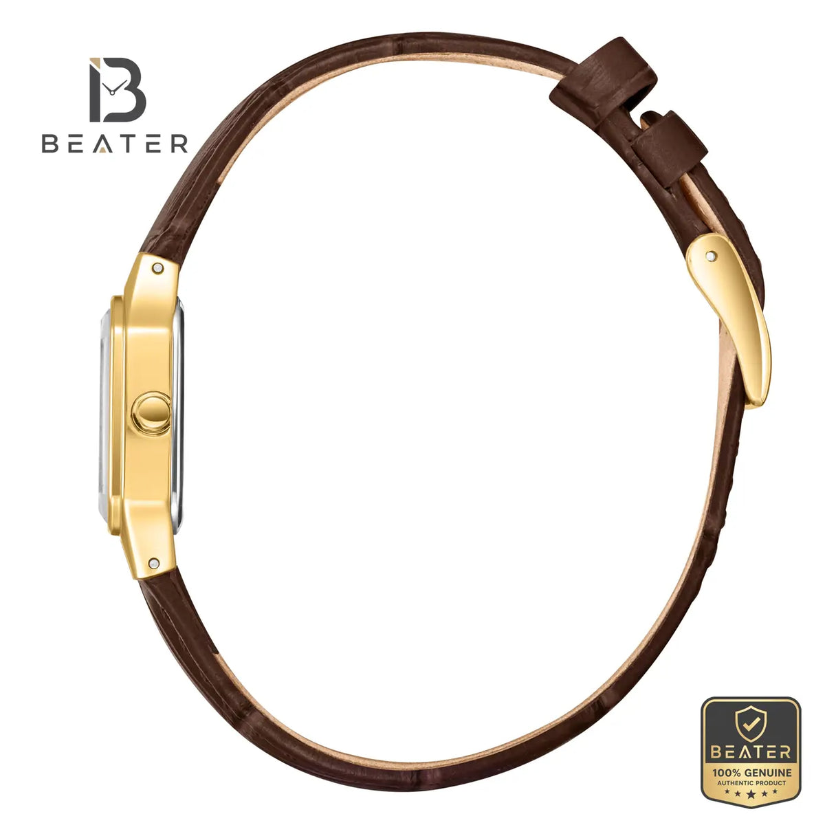 Beverly Hills Polo Club BP3917C.132 Dark Brown Leather Strap & Buckle Detail - Beater