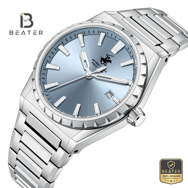 Beverly Hills Polo Club BP3918X.300 Blue Dial Case and Bezel Profile - Beater