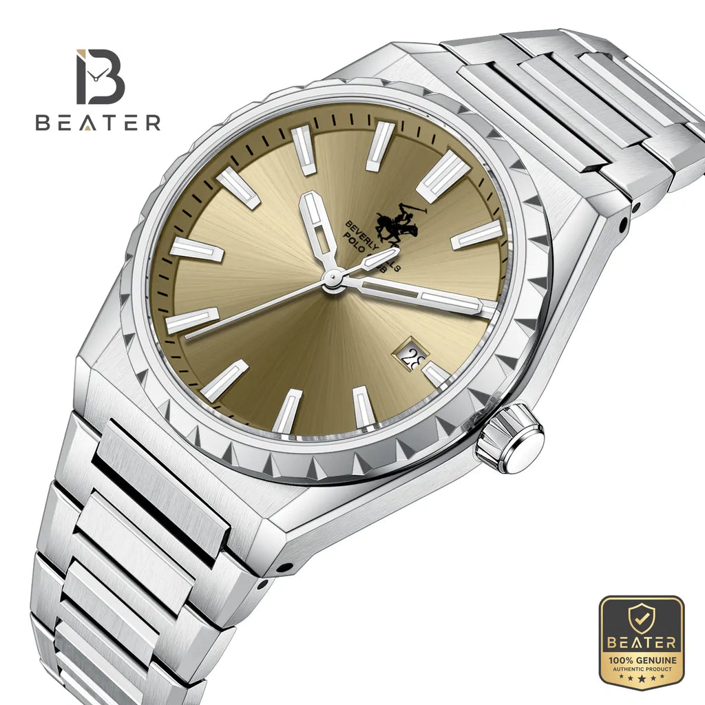 Beverly Hills Polo Club BP3918X.340 Brown Dial Case and Bezel Profile - Beater