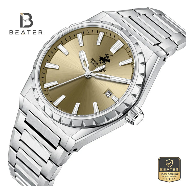Beverly Hills Polo Club BP3918X.340 Brown Dial Case and Bezel Profile - Beater