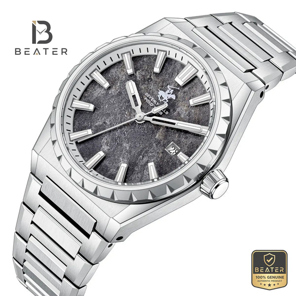 Beverly Hills Polo Club BP3918X.350 Silver Dial Case & Bezel Profile - Beater