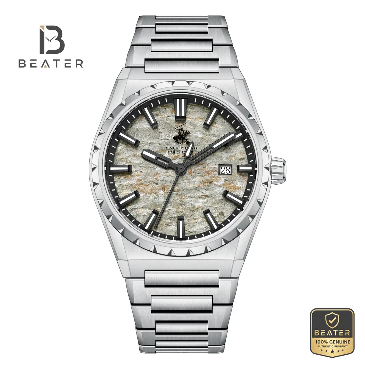 Beverly Hills Polo Club BP3918X.360 Men's Gun Dial Watch Front View - Beater