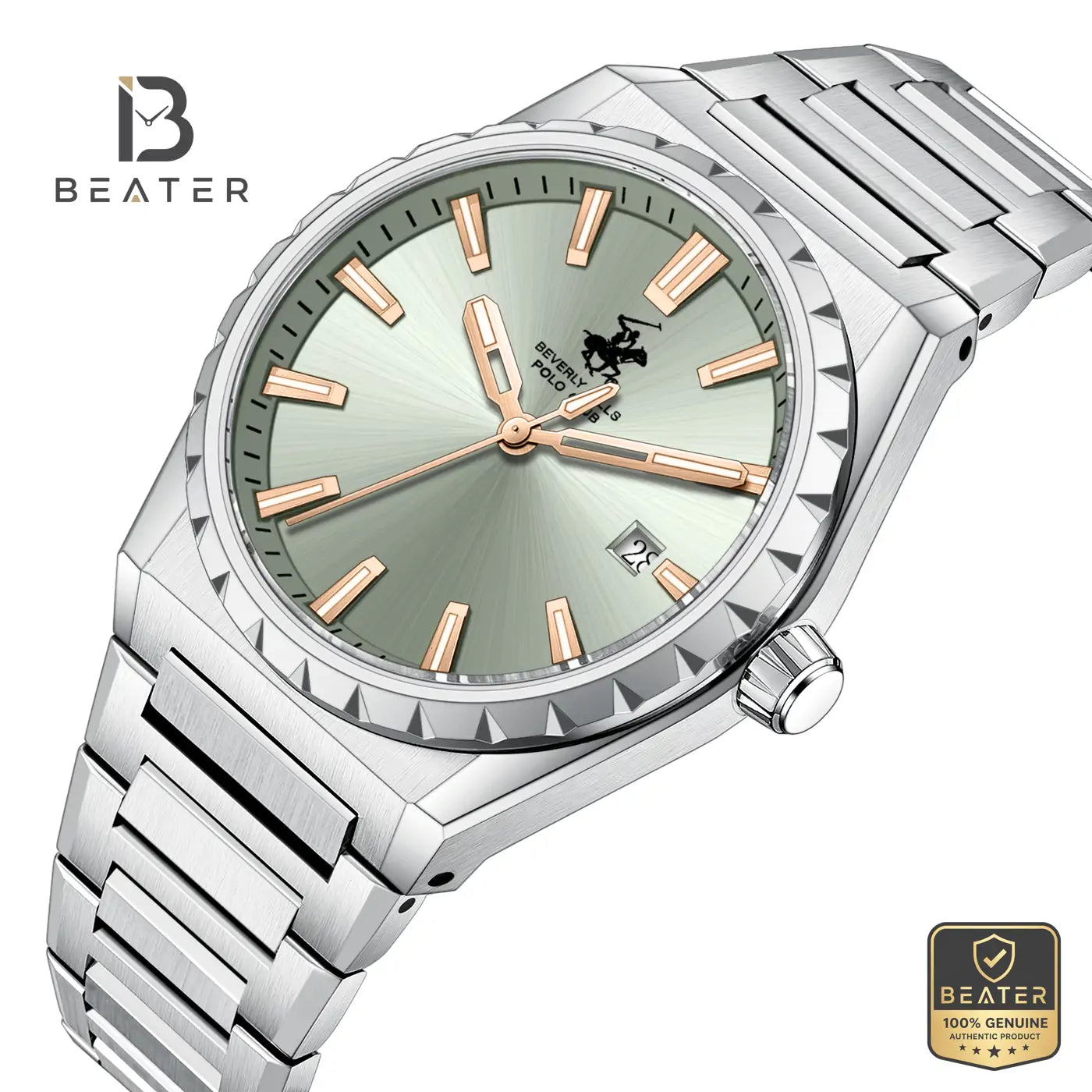Beverly Hills Polo Club BP3918X.370 Men's Green Steel Bracelet Watch Secondary image