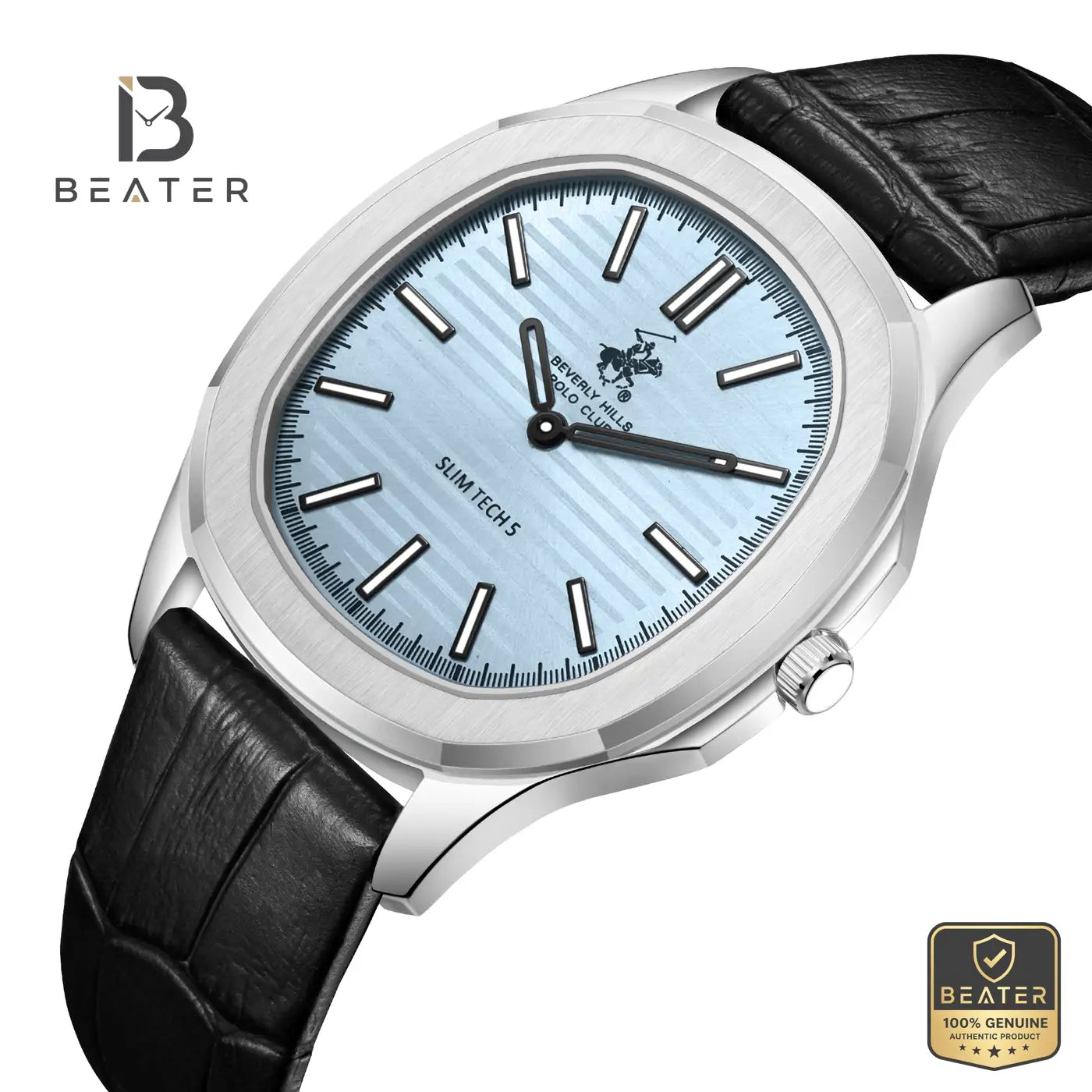 Beverly Hills Polo Club BP3919X.301 Men's Blue Leather Strap Watch Secondary image