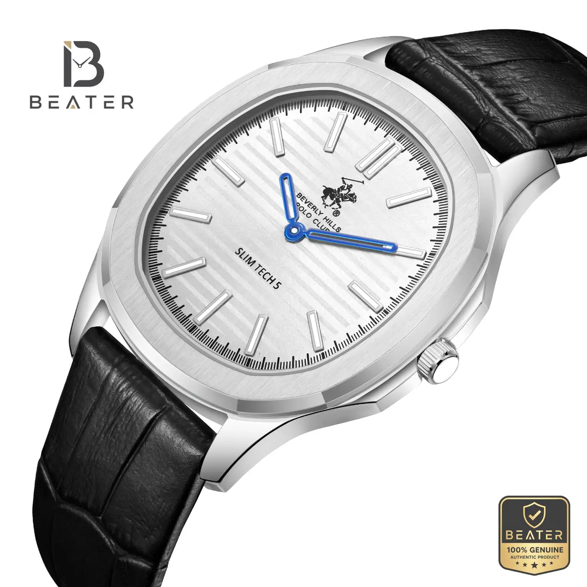 Beverly Hills Polo Club BP3919X.331 Silver Dial Case and Bezel Profile - Beater