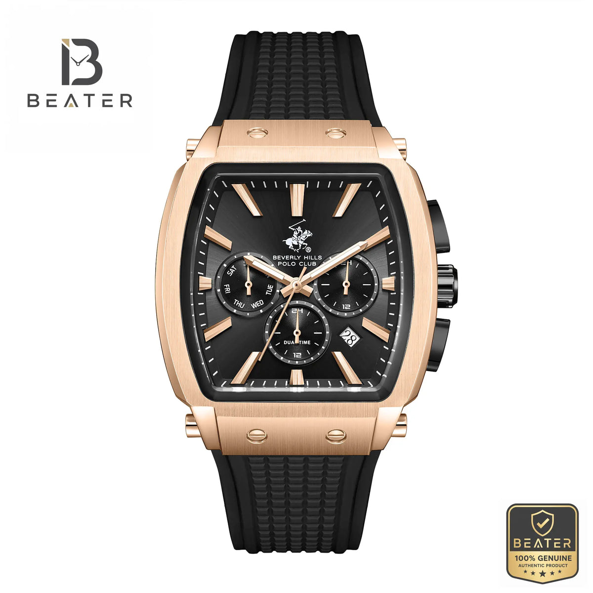 Beverly Hills Polo Club BP3920X.451 Men's Black Dial Watch Front View - Beater Main image