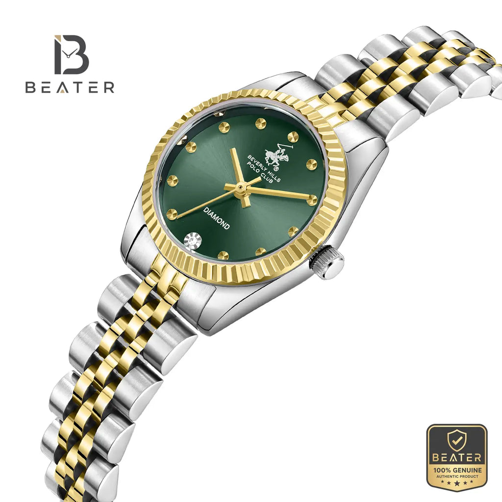 Beverly Hills Polo Club BP3923C.270 Dark Green Dial Case and Bezel Profile - Beater