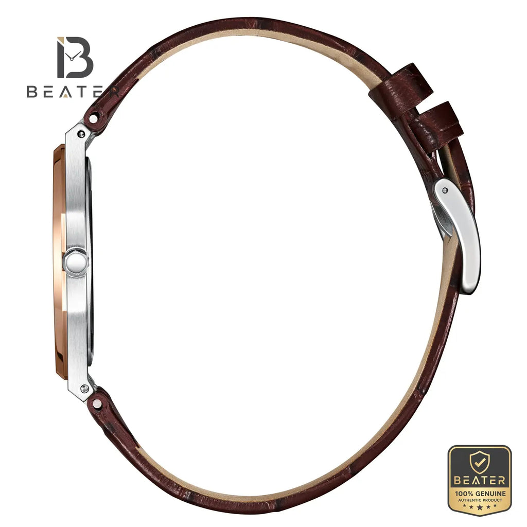 Beverly Hills Polo Club BP3924X.542 Dark Brown Leather Strap & Buckle Detail - Beater
