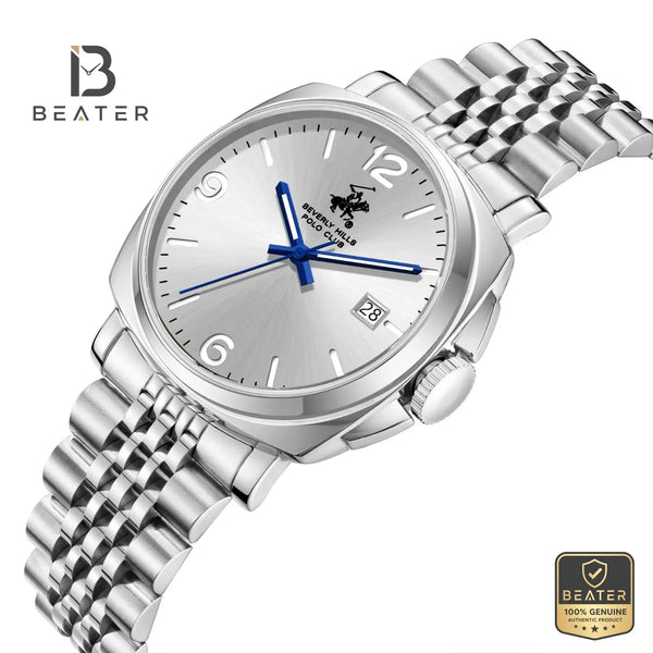 Beverly Hills Polo Club BP3928X.330 Men's Silver Dial Case & Bezel Profile - Beater