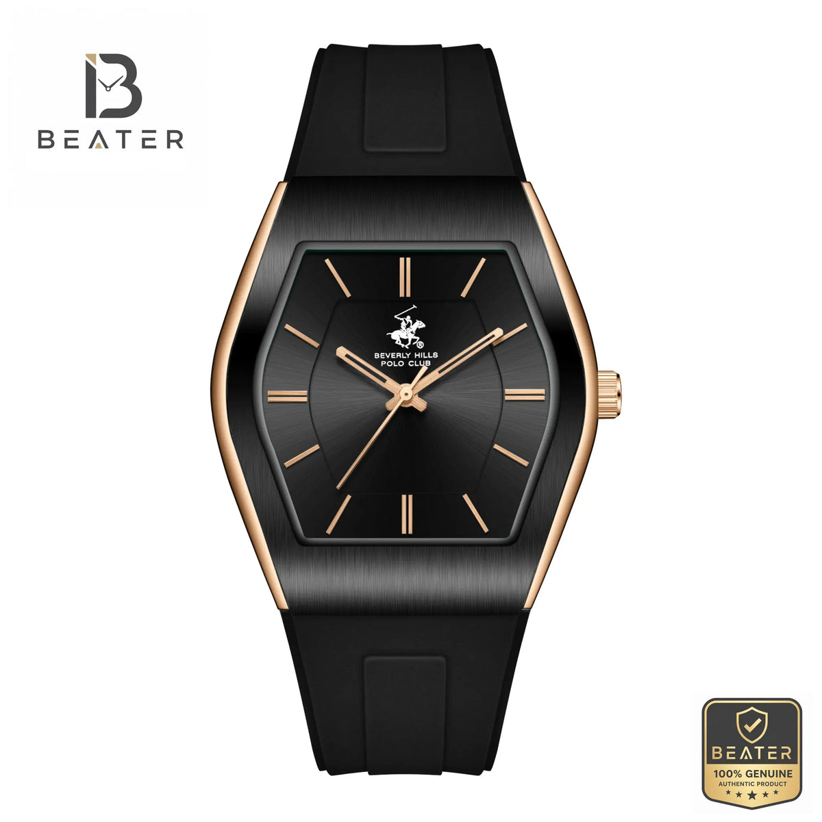 Beverly Hills Polo Club BP3932X.851 Men's Watch Front Black Dial View - Beater