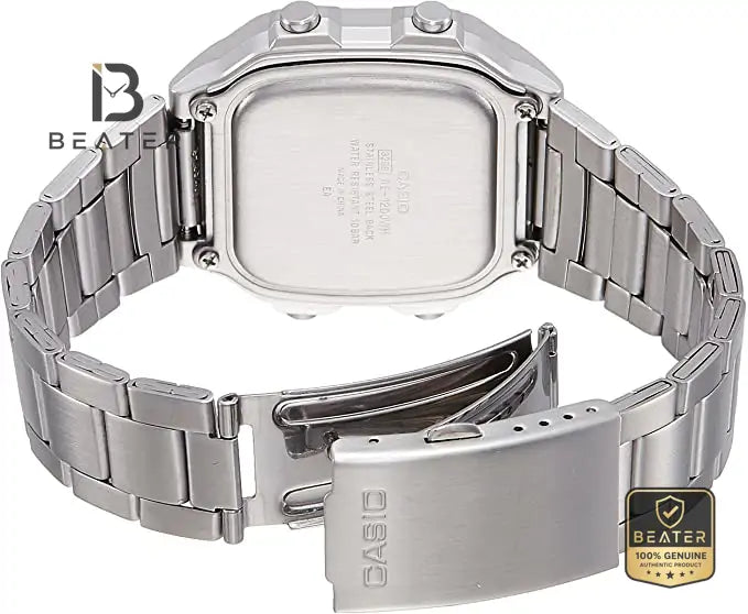 CASIO AE-1200WHD-1AVDF Men's Stainless Steel Band and Triple-fold Clasp Detail - Beater