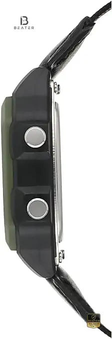 CASIO AE1200WHB-1B Men's Digital Watch Side Angle View - Beater