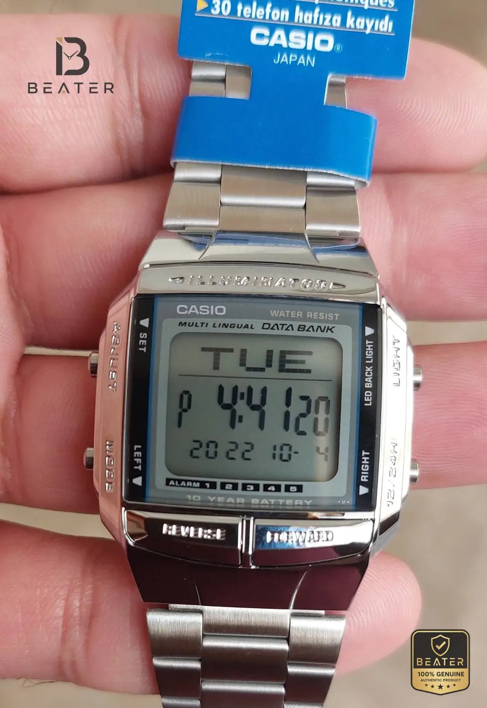 CASIO DB-360-1ADF Men's Digital Watch Full View - Beater
