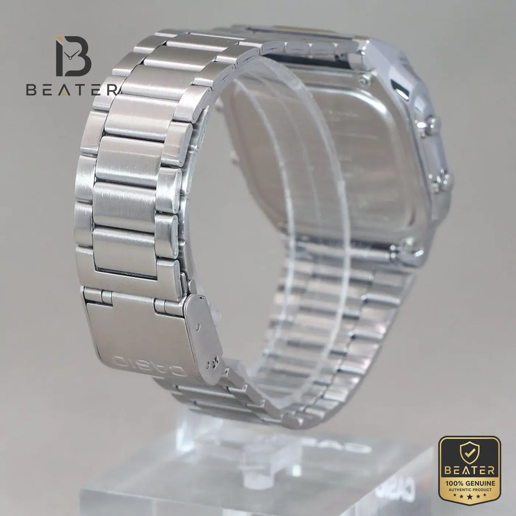 CASIO DB-360-1ADF Men's Digital Watch Stainless Steel Band View - Beater