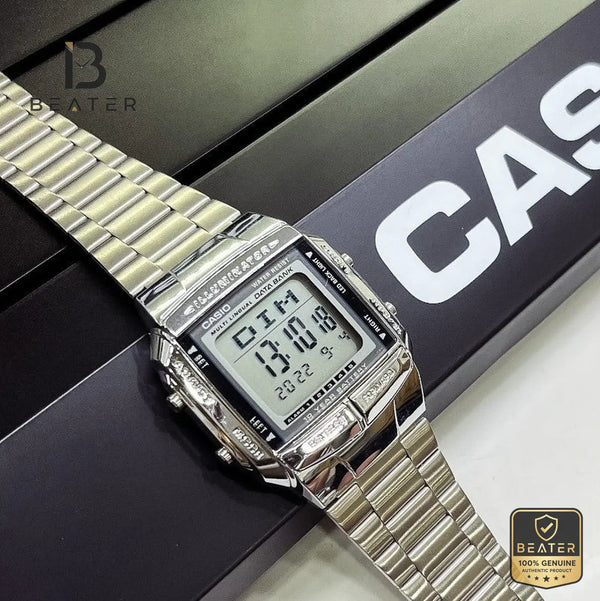 CASIO DB-360-1ADF Men's Stainless Steel Band and Clasp Detail - Beater