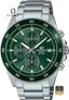 CASIO EDIFICE EFR-526D-3A Men's Green Dial Watch Front View - Beater
