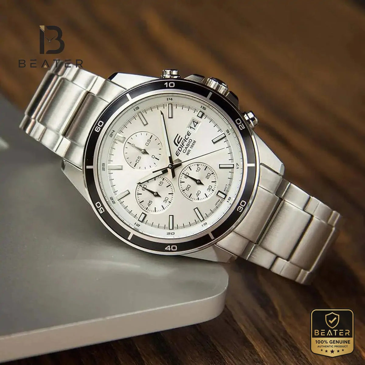 Casio Edifice EFR-526D-7AVUDF Men's Chronograph Watch Front Dial View - Beater