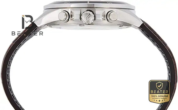 Casio Edifice EFR-526L-7AVUDF Genuine Leather Band and Clasp Detail - Beater