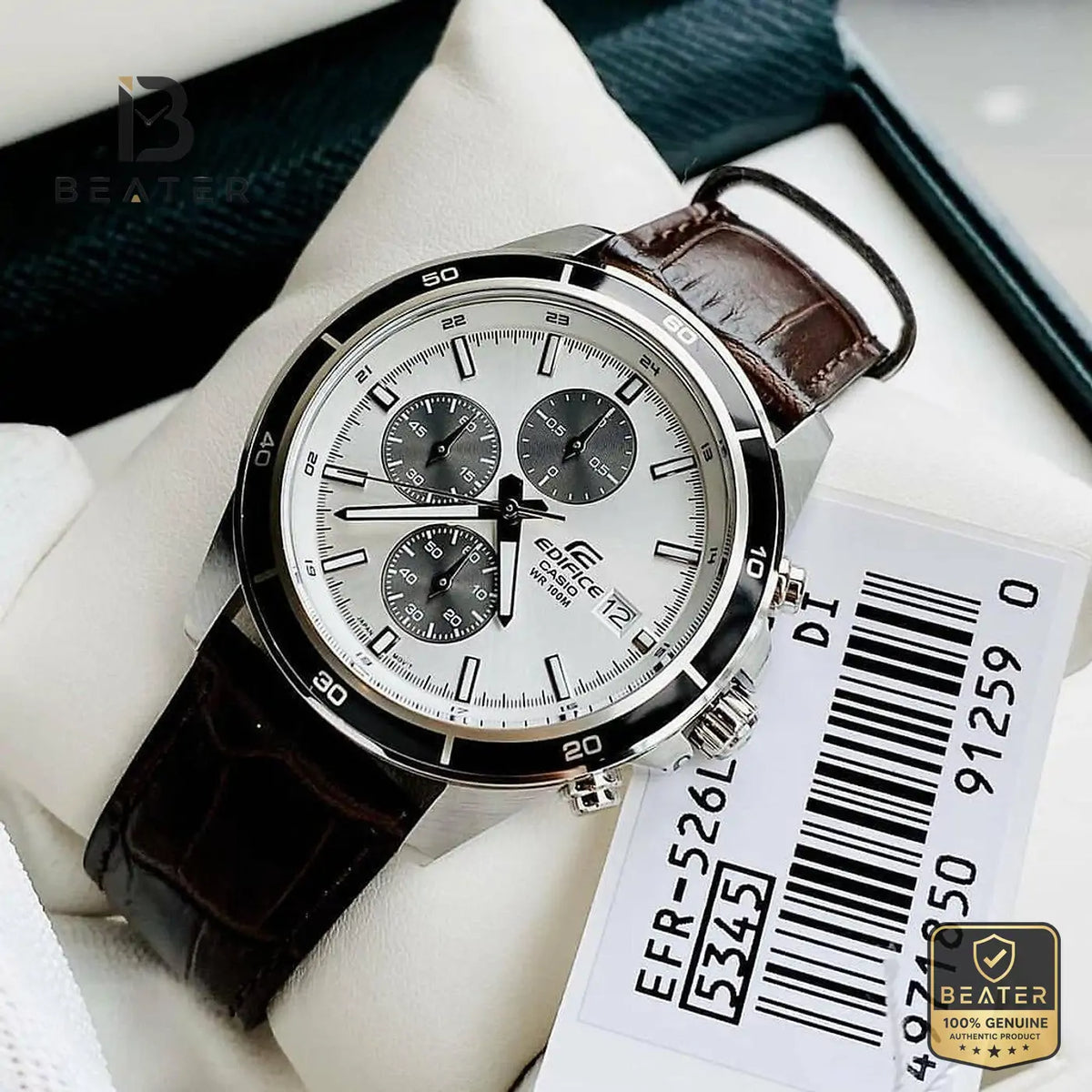 Casio Edifice EFR-526L-7AVUDF Men's Watch Front Dial View - Beater
